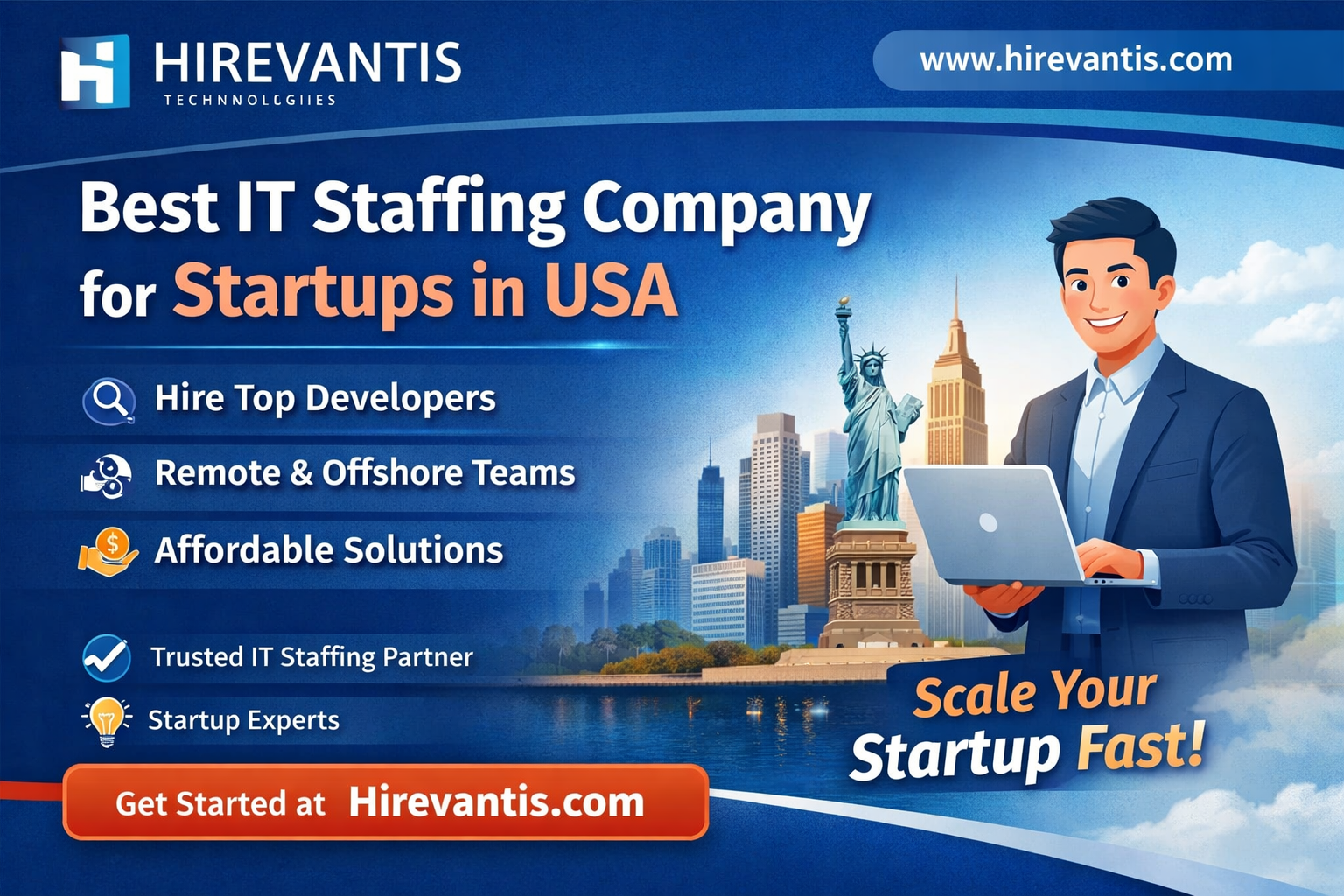 Best IT Staffing Company for Startups in USA – Hirevantis